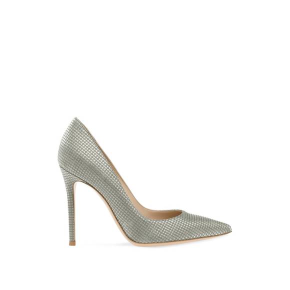 NEW GIANVITO ROSSI stiletto pump in steel - Picture 1 of 3